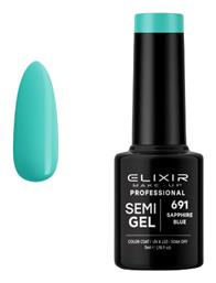 Elixir Ημιμόνιμο Βερνίκι Νυχιών Semi Gel Sapphire Blue 691 5ml