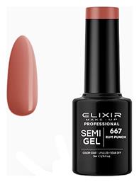 Elixir Semi Gel Ημιμόνιμο Βερνίκι Νυχιών Rum Punch 667 5ml