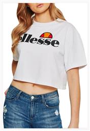 Ellesse Γυναικείο Αθλητικό Crop Top Κοντομάνικο Optic White