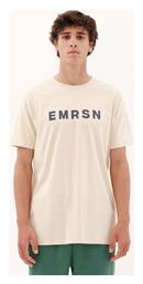 Emerson Ανδρικό T-shirt Μπεζ με Λογότυπο