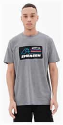 Emerson Ανδρικό T-shirt Γκρι με Λογότυπο