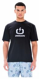 Emerson Ανδρικό T-shirt Κοντομάνικο Μαύρο