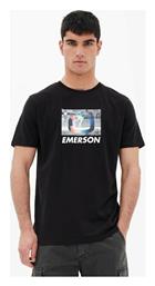 Emerson Ανδρικό T-shirt Μαύρο με Λογότυπο