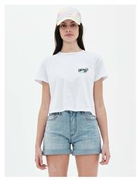 Emerson Γυναικείο Αθλητικό Crop T-shirt Λευκό