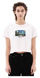 Emerson Γυναικείο Αθλητικό Crop T-shirt Λευκό