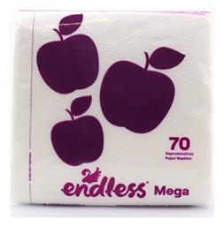 Endless Mega Χαρτοπετσέτα Λευκή 33x33εκ. 70τμχ από το e-Fresh