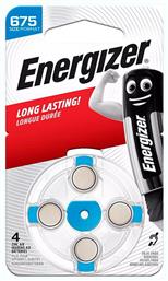 Energizer Μπαταρίες Ακουστικών Βαρηκοΐας 675 1.4V 4τμχ