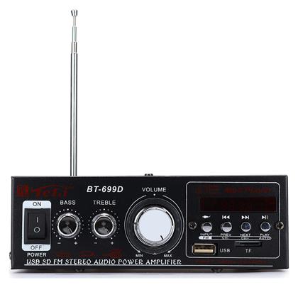 Ενισχυτής με λειτουργία Karaoke BT-699D σε Μαύρο Χρώμα