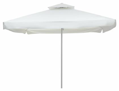 Επαγγελματική Ομπρέλα Δαπέδου Τετράγωνη Αλουμινίου ALU Λευκή 4x4m