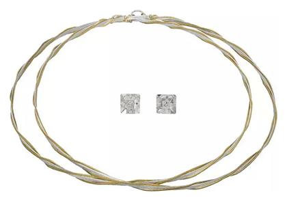 Επάργυρα Στέφανα Γάμου Δίχρωμα Ματ