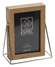 Espiel Κορνίζα Καφέ / Ασημί Μεταλλική 10x15