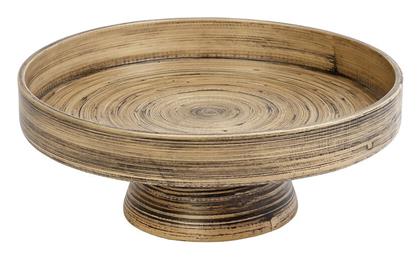 Espiel Τουρτιέρα Ξύλινη με Πόδι Καφέ 35x14x14εκ.