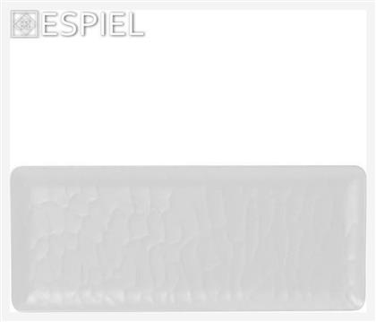 Espiel Wavy Πιάτο Ρηχό από Μελαμίνη Matte White 32.5x17.6cm