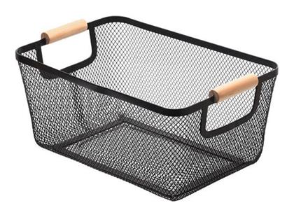 Estia Bamboo Essentials Ψωμιέρα Μεταλλική Μαύρη 30x21x14cm