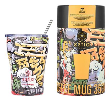 Estia Coffee Mug Save The Aegean 350ml Graffiti rhythm