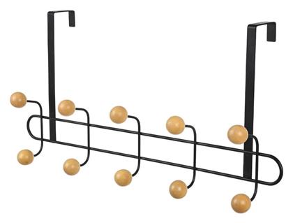 Estia Κρεμαστρα Πορτας Μεταλλικη 52x7.5x23cm 10 Θεσεων Μαυρη