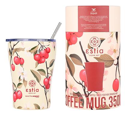 Estia Save Aegean Ποτήρι Καφέ Θερμός Ανοξείδωτο Bpa Free 350ml Sakura Whisper