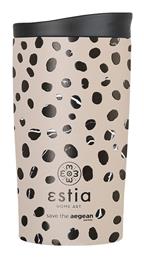 Estia Travel Mug Save The Aegean 350ml Leopard Taupe