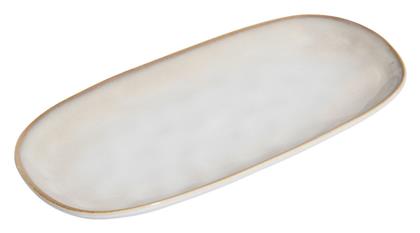 Estia Vignette Stoneware Πιατέλα Σερβιρίσματος Οβάλ Κεραμική Μπεζ 31.3x15εκ.