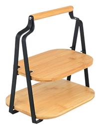 Estia Ξύλινη Εταζέρα 2 Ορόφων Μπεζ Π20xΜ26xΥ28cm