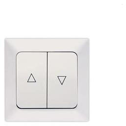 Eurolamp Χωνευτός Διακόπτης Τοίχου Ρολών Διπλός με Πλαίσιο