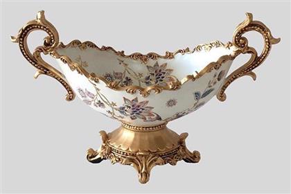 Eurolamp Φοντανιέρα Πορσελάνης με Καπάκι 40x18x24cm Λευκή