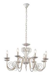 Eurolamp Πολυέλαιος 8xE14 με Κρύσταλλα Διάφανος 144-47016