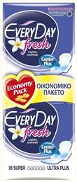 Every Day Fresh Super Ultra Plus Σερβιέτες με Φτερά για Αυξημένη Ροή 6 Σταγόνες 18τμχ από το Pharm24