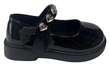 Exe Παιδικές Μπαλαρίνες με Σκρατς Δερμάτινες Μαύρες