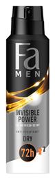 Fa Men Invisible Power Αποσμητικό 72h σε Spray 150ml από το e-Fresh