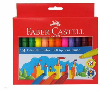 Faber-Castell Jumbo Πλενόμενοι Μαρκαδόροι Ζωγραφικής Χονδροί σε 24 Χρώματα από το Moustakas Toys