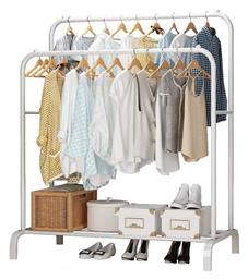 Factory Κρεμάστρα Δαπέδου από Μέταλλο Λευκή 150x110cm