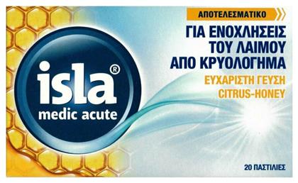 FarmaSyn Isla Medic Acute Παστίλιες για Ξηρό Βήχα Εσπεριδοειδή & Μέλι 20τμχ