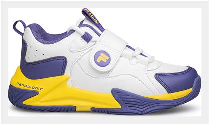 Fila Αθλητικά Παιδικά Παπούτσια Μπάσκετ Memory Pick 2 Nanobionic White / Purple / Yellow