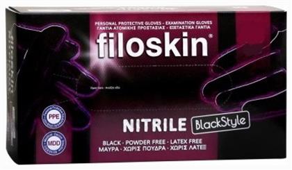 Filoskin Black Style Γάντια Νιτριλίου Χωρίς Πούδρα σε Μαύρο Χρώμα 100τμχ από το e-Fresh