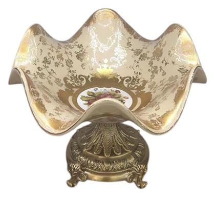 Φοντανιέρα Πορσελάνης με Καπάκι 32x32x24cm Μπεζ