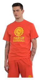 Franklin & Marshall Ανδρικό T-shirt Κοντομάνικο Πορτοκαλί