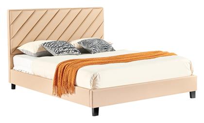 Franky Κρεβάτι Υπέρδιπλο για Στρώμα 160x200cm Μπεζ