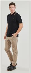 Fred Perry Ανδρική Μπλούζα Κοντομάνικη Polo Μαύρη