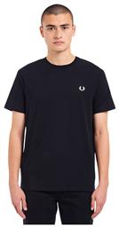 Fred Perry Ανδρικό T-shirt Μαύρο Μονόχρωμο