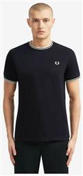 Fred Perry Ανδρικό T-shirt Navy Μπλε με Λογότυπο από το Tobros