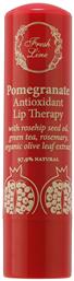 Fresh Line Pomegranate Lip Balm Antioxidant Therapy with Rosehip Seed Oil, Green Tea, Rosemary & Organic Leaf Extract 5.4gr