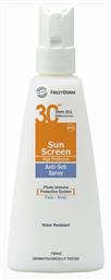 Frezyderm Sun Screen Anti-Seb Αδιάβροχη Αντηλιακή Λοσιόν Προσώπου και Σώματος SPF30 σε Spray 150ml