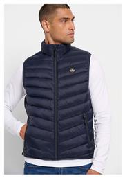 Funky Buddha Αμάνικο Ανδρικό Μπουφάν Puffer Navy Μπλε