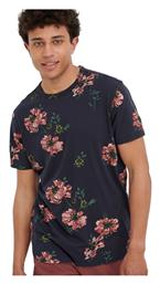 Funky Buddha Ανδρικό T-shirt Navy Μπλε Floral