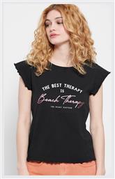 Funky Buddha FBL007-16904 Γυναικείο Αθλητικό T-shirt Μαύρο