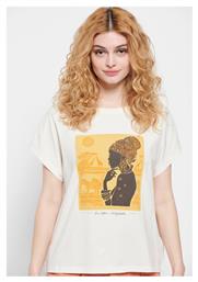 Funky Buddha FBL007-18804 Γυναικείο T-shirt Λευκό