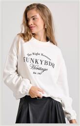 Funky Buddha Γυναικείο Φούτερ Λευκό