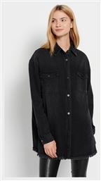 Funky Buddha Γυναικείο Μαύρο Overshirt από το Funky Buddha