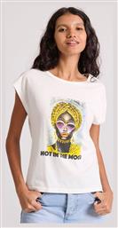 Funky Buddha Γυναικείο T-shirt Λευκό